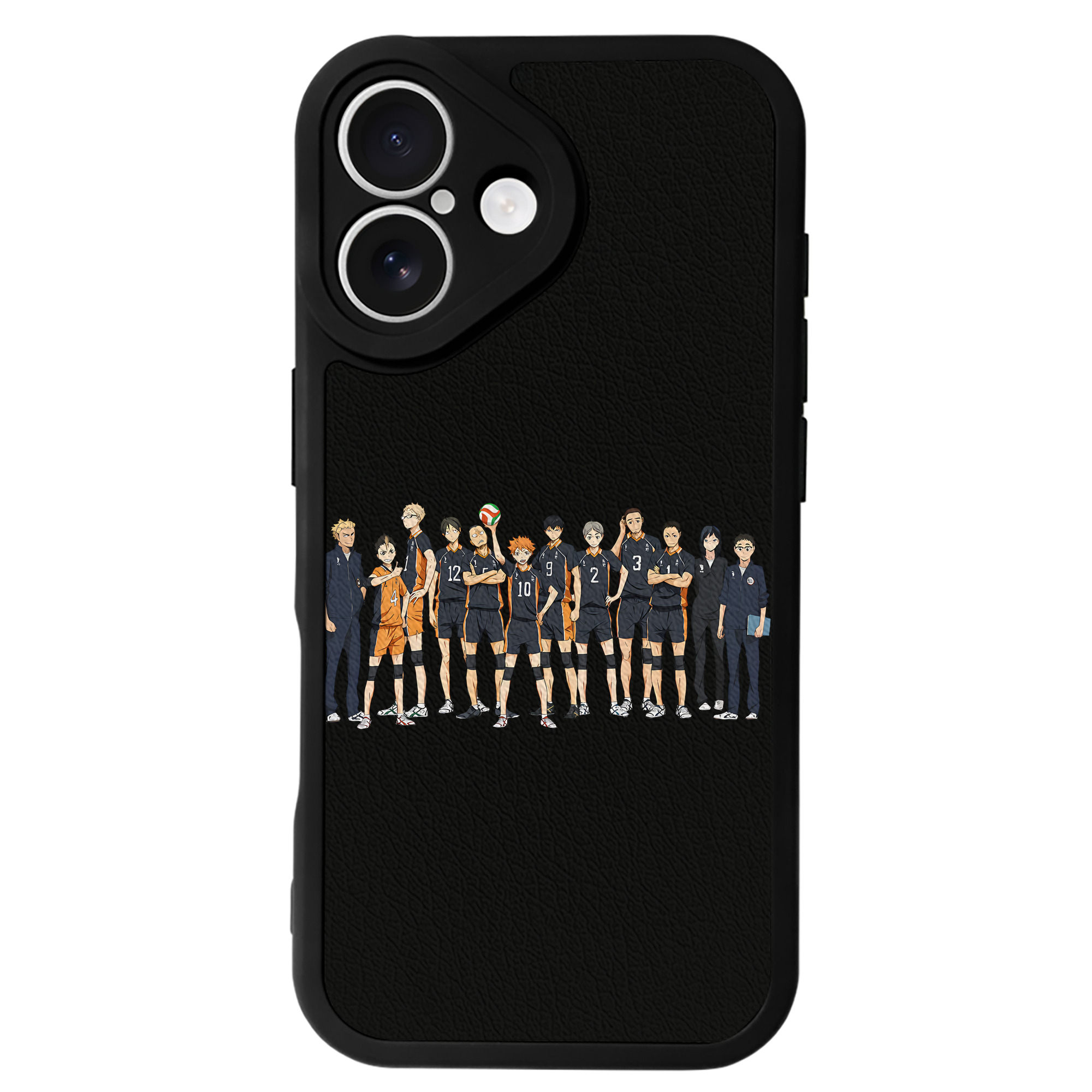 （画像用） ハイキュー!! Haikyu!! 【iPhone 16シリーズ対応】シリコンスマホケース（レザー調） 材質：シリコン